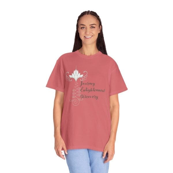Journey, Enlightenment, Discovery - Unalome Lotus Heavyweight Tee - Image 15