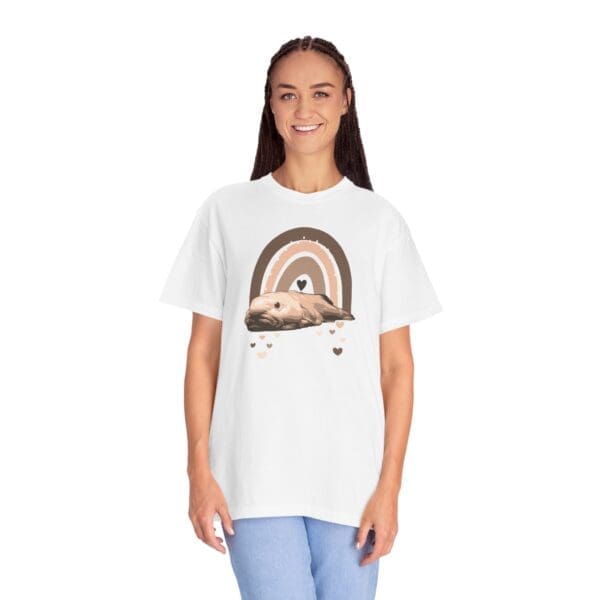 Boho Blobfish Rainbow Heavyweight T-Shirt - Image 6