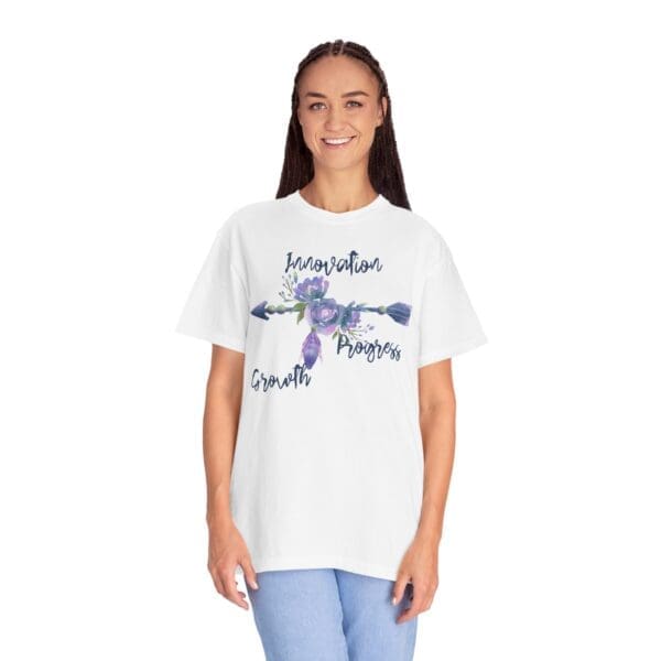 Innovation, Progress, Growth - Right Arrow Heavyweight T-Shirt - Image 5