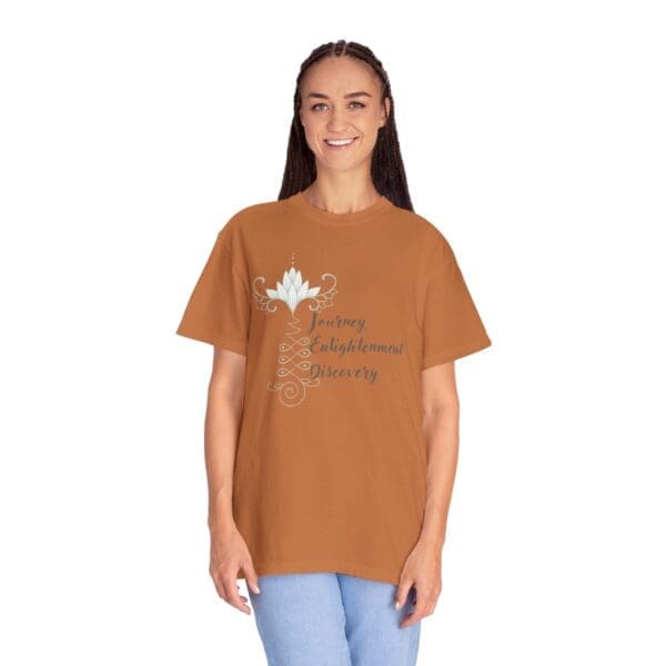 Journey, Enlightenment, Discovery - Unalome Lotus Heavyweight Tee - Image 10