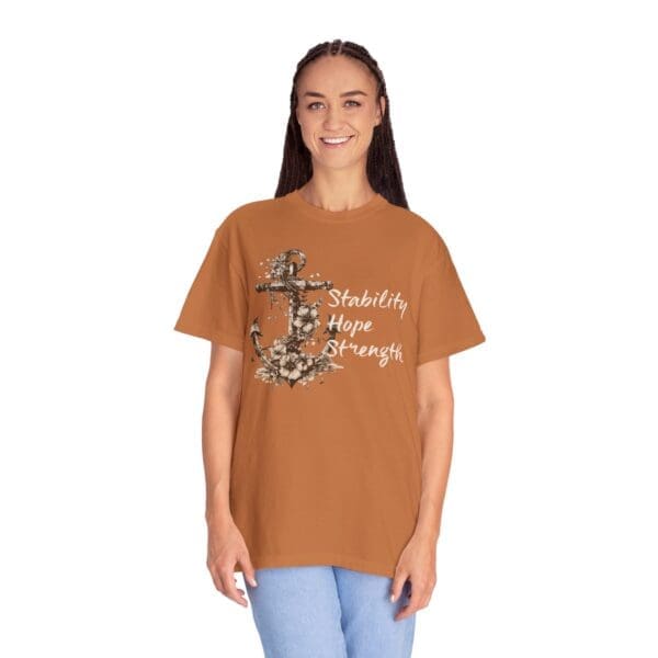 Stability, Hope, Strength - Anchor Heavyweight T-Shirt - Image 19