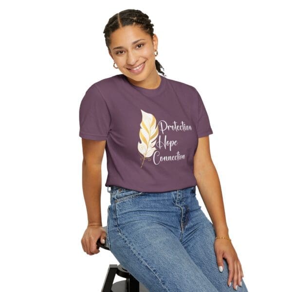 Protection, Hope, Connection - Feather Heavyweight T-Shirt - Image 10