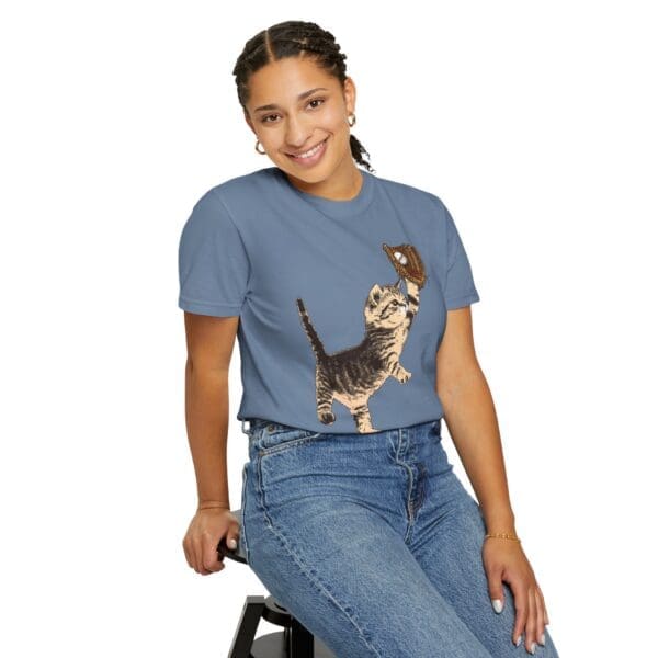 Baseball Kitten Heavyweight T-Shirt - Image 14