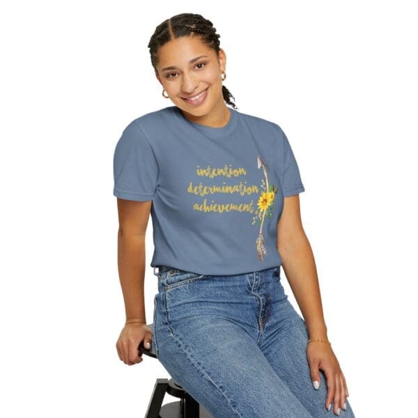 Intention, Determination, Achievement - Up Arrow Heavyweight Tee - Image 19