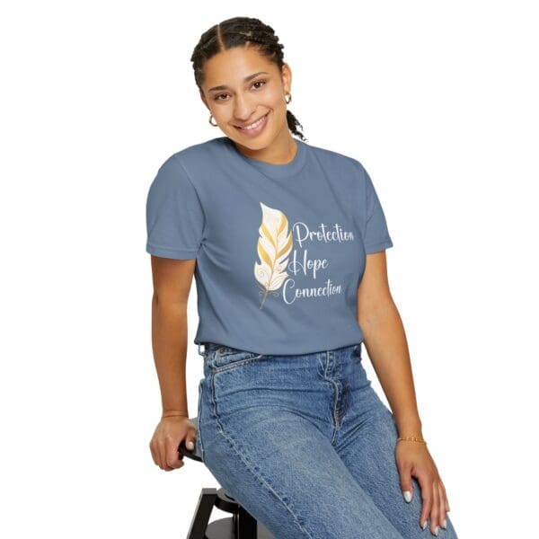 Protection, Hope, Connection - Feather Heavyweight T-Shirt - Image 14