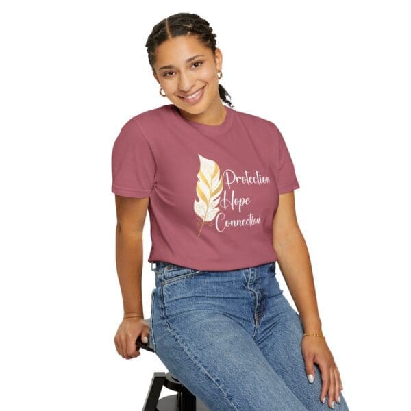 Protection, Hope, Connection - Feather Heavyweight T-Shirt - Image 6