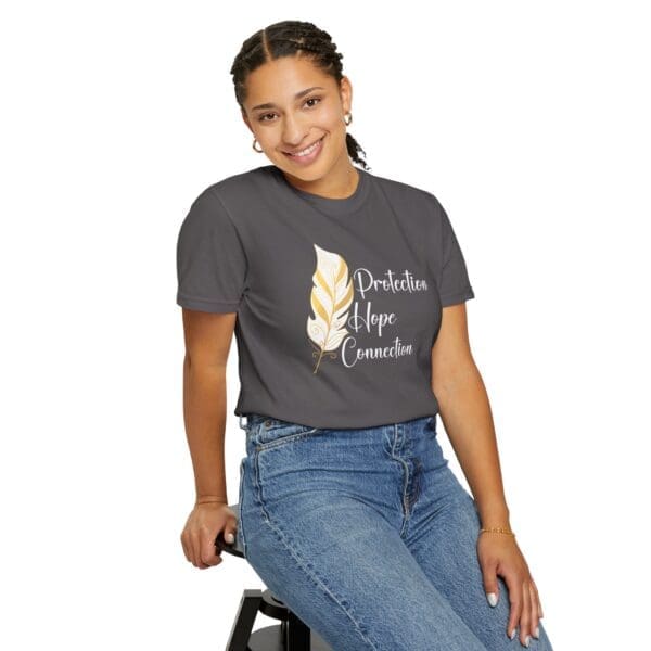 Protection, Hope, Connection - Feather Heavyweight T-Shirt - Image 22