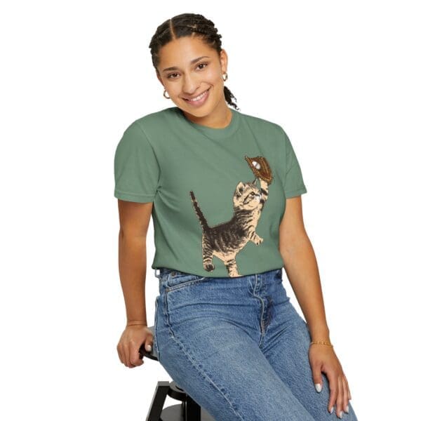 Baseball Kitten Heavyweight T-Shirt - Image 11