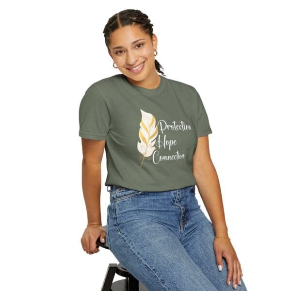 Protection, Hope, Connection - Feather Heavyweight T-Shirt - Image 19