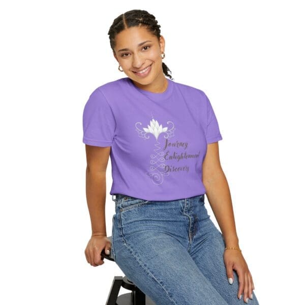 Journey, Enlightenment, Discovery - Unalome Lotus Heavyweight Tee - Image 18