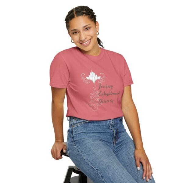 Journey, Enlightenment, Discovery - Unalome Lotus Heavyweight Tee - Image 14