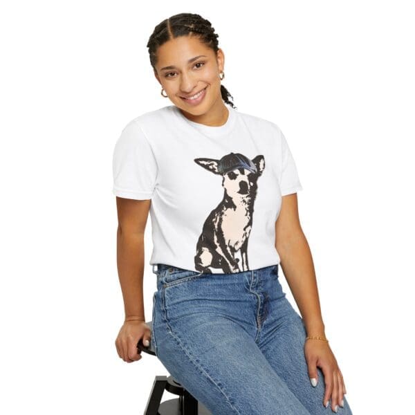 Newsboy Chihuahua Heavyweight T-Shirt - Image 6