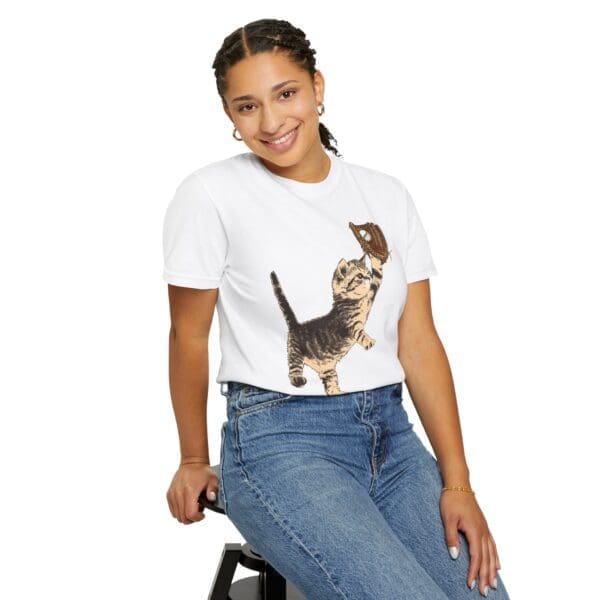Baseball Kitten Heavyweight T-Shirt - Image 6