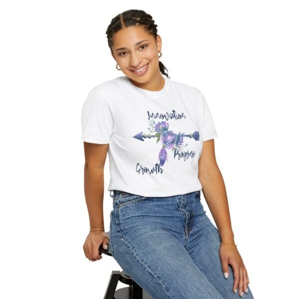 Innovation, Progress, Growth - Right Arrow Heavyweight T-Shirt - Image 6