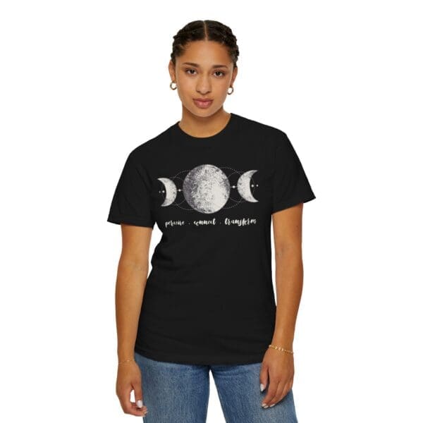 Perceive, Connect, Transform - Moon Phases Heavyweight T-Shirt - Image 6