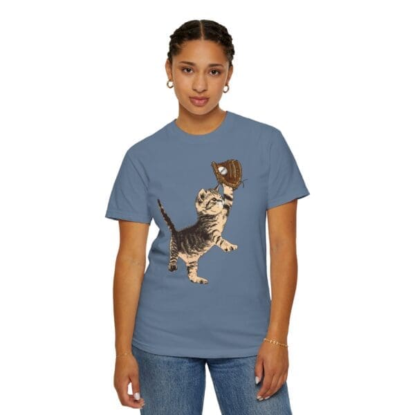 Baseball Kitten Heavyweight T-Shirt - Image 13