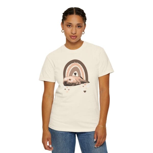 Boho Blobfish Rainbow Heavyweight T-Shirt - Image 10