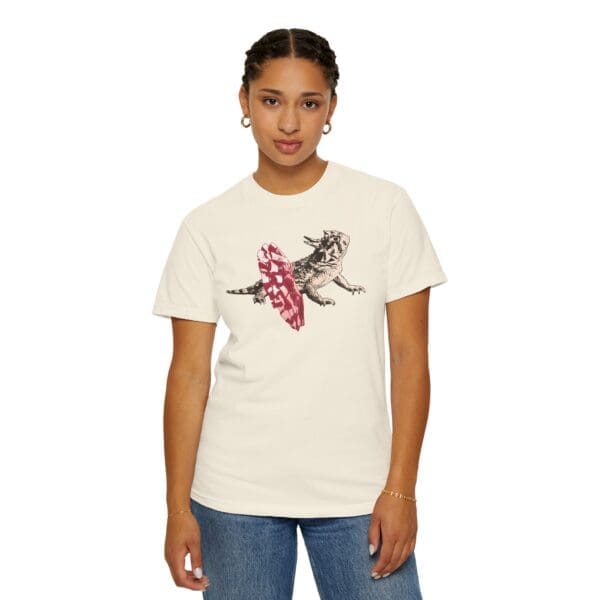 Dancing Horned Lizard Heavyweight T-Shirt - Image 10