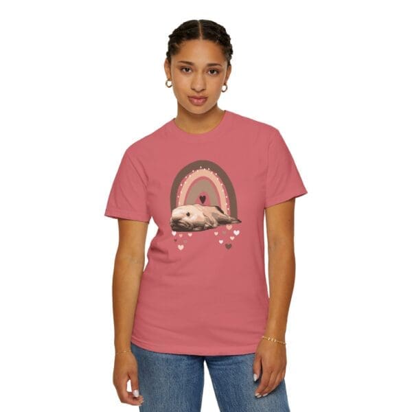 Boho Blobfish Rainbow Heavyweight T-Shirt - Image 18