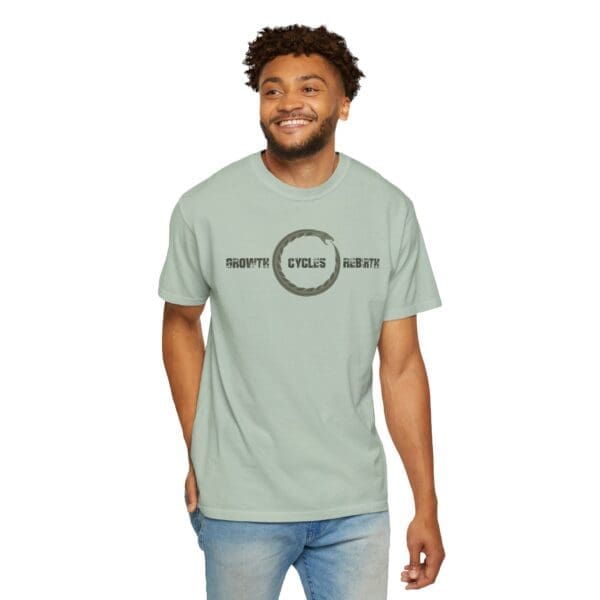 Growth, Cycles, Rebirth - Ouroboros Heavyweight T-Shirt - Image 14