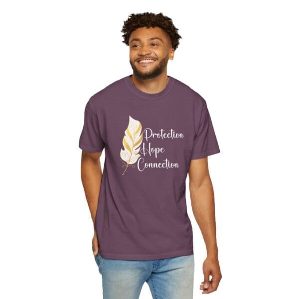 Protection, Hope, Connection - Feather Heavyweight T-Shirt - Image 11