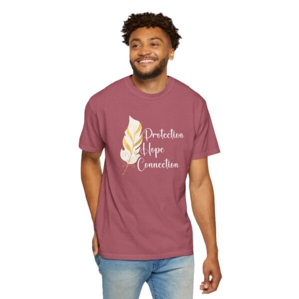 Protection, Hope, Connection - Feather Heavyweight T-Shirt - Image 7