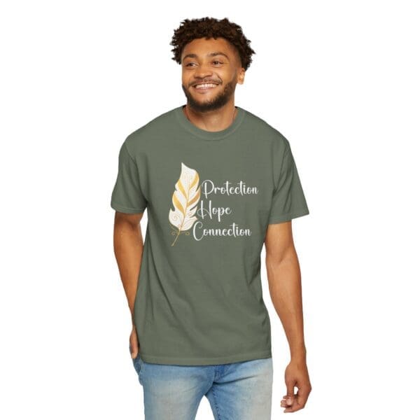 Protection, Hope, Connection - Feather Heavyweight T-Shirt - Image 18