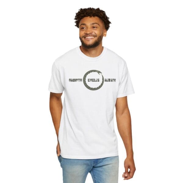 Growth, Cycles, Rebirth - Ouroboros Heavyweight T-Shirt - Image 5