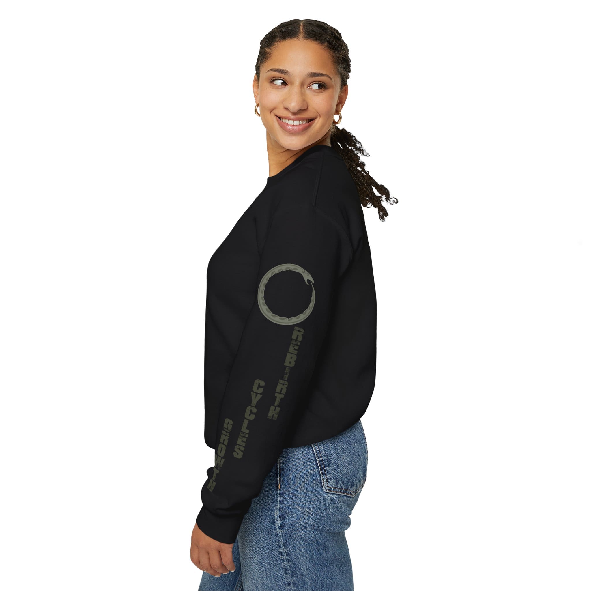 Growth, Cycles, Rebirth - Ouroboros Crewneck Sweatshirt - Image 18