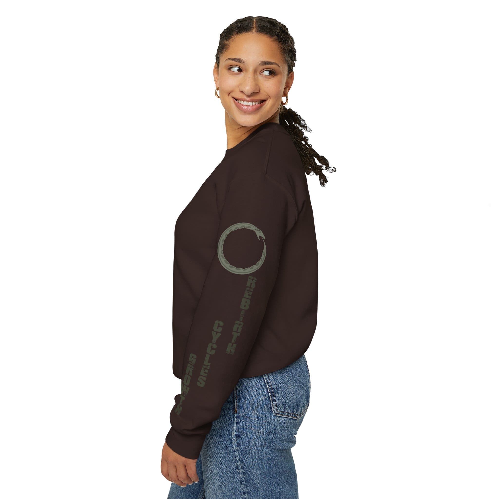 Growth, Cycles, Rebirth - Ouroboros Crewneck Sweatshirt - Image 14