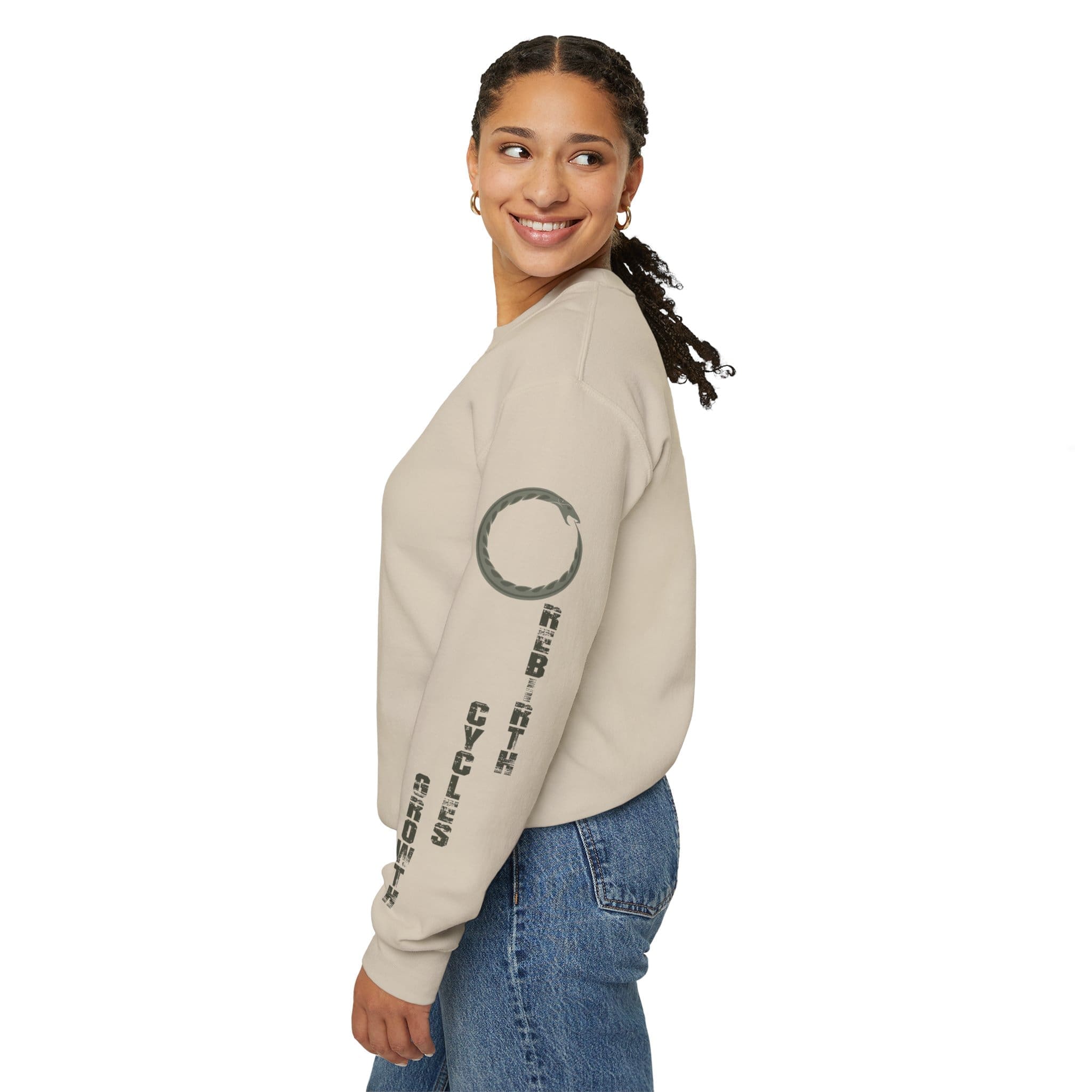 Growth, Cycles, Rebirth - Ouroboros Crewneck Sweatshirt - Image 10