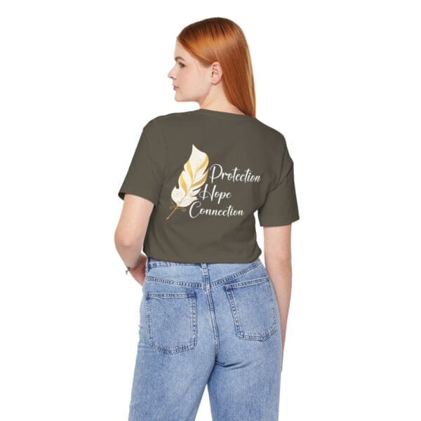 Protection, Hope, Connection - Feather Lightweight T-Shirt - Image 14