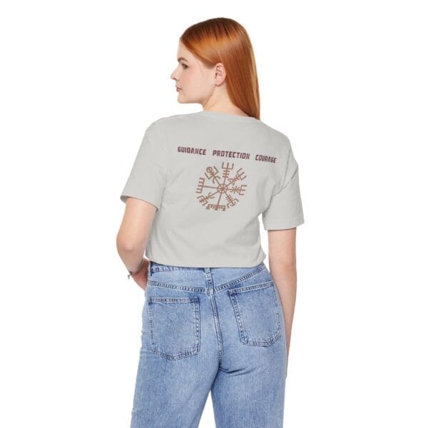 Guidance, Protection, Courage - Vegvisir Lightweight T-Shirt - Image 15