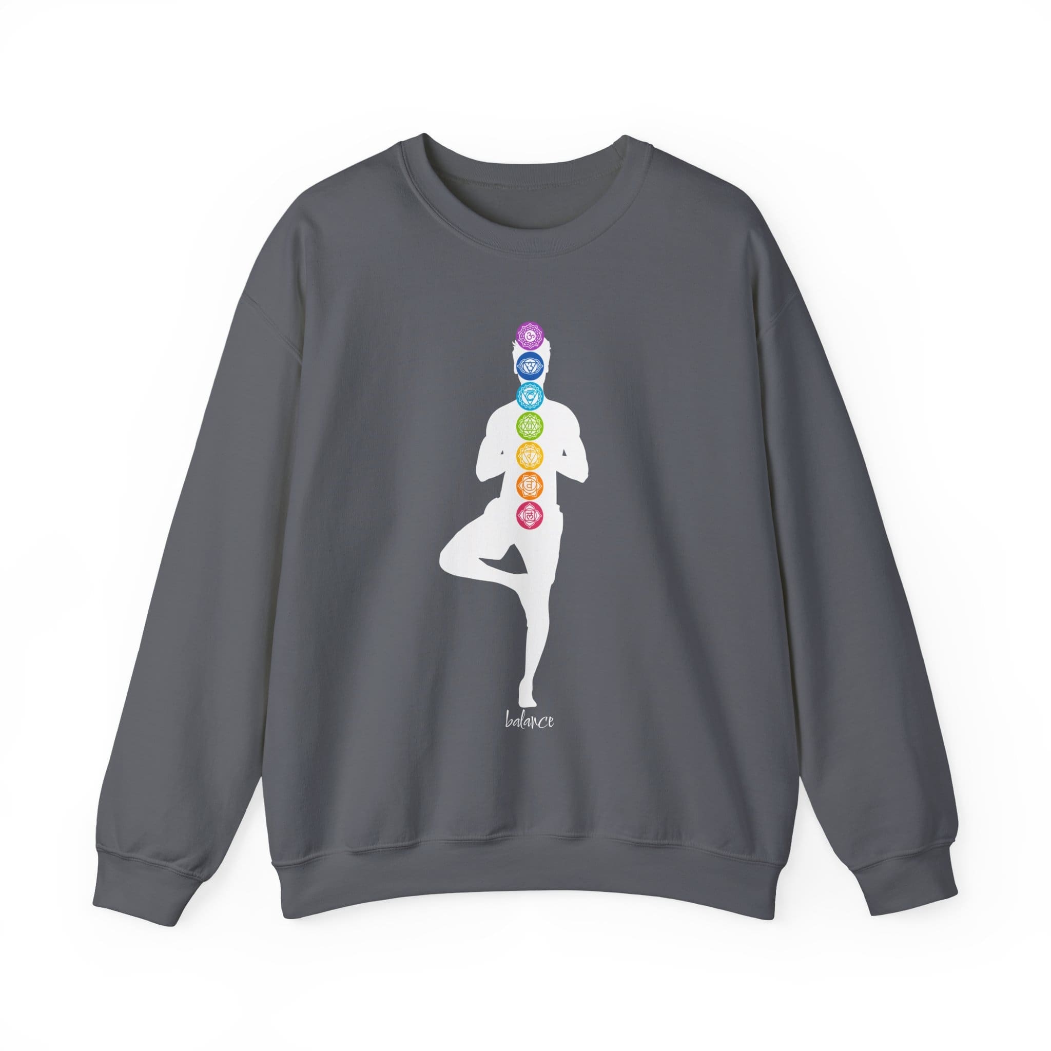 Balance - Chakra Crewneck Sweatshirt with Male Silhouette - Image 7