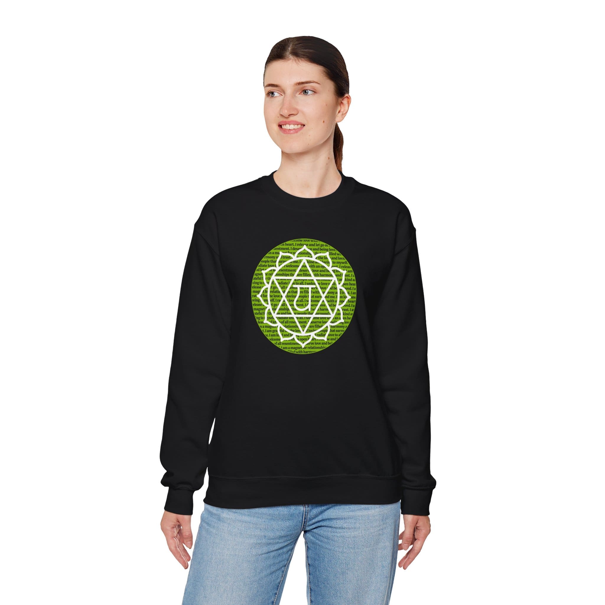 Heart Chakra Affirmations Crewneck Sweatshirt - Image 18