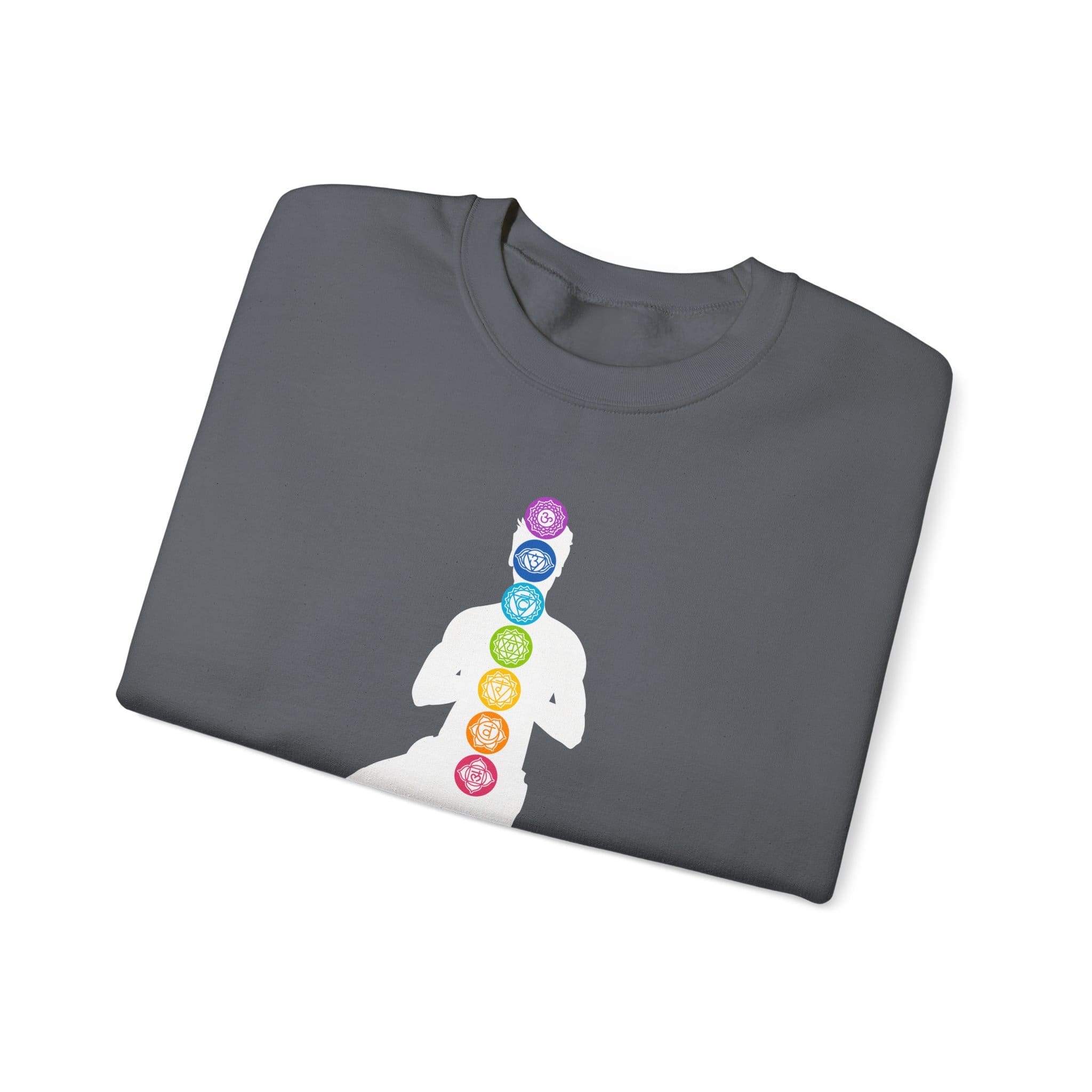 Balance - Chakra Crewneck Sweatshirt with Male Silhouette - Image 8