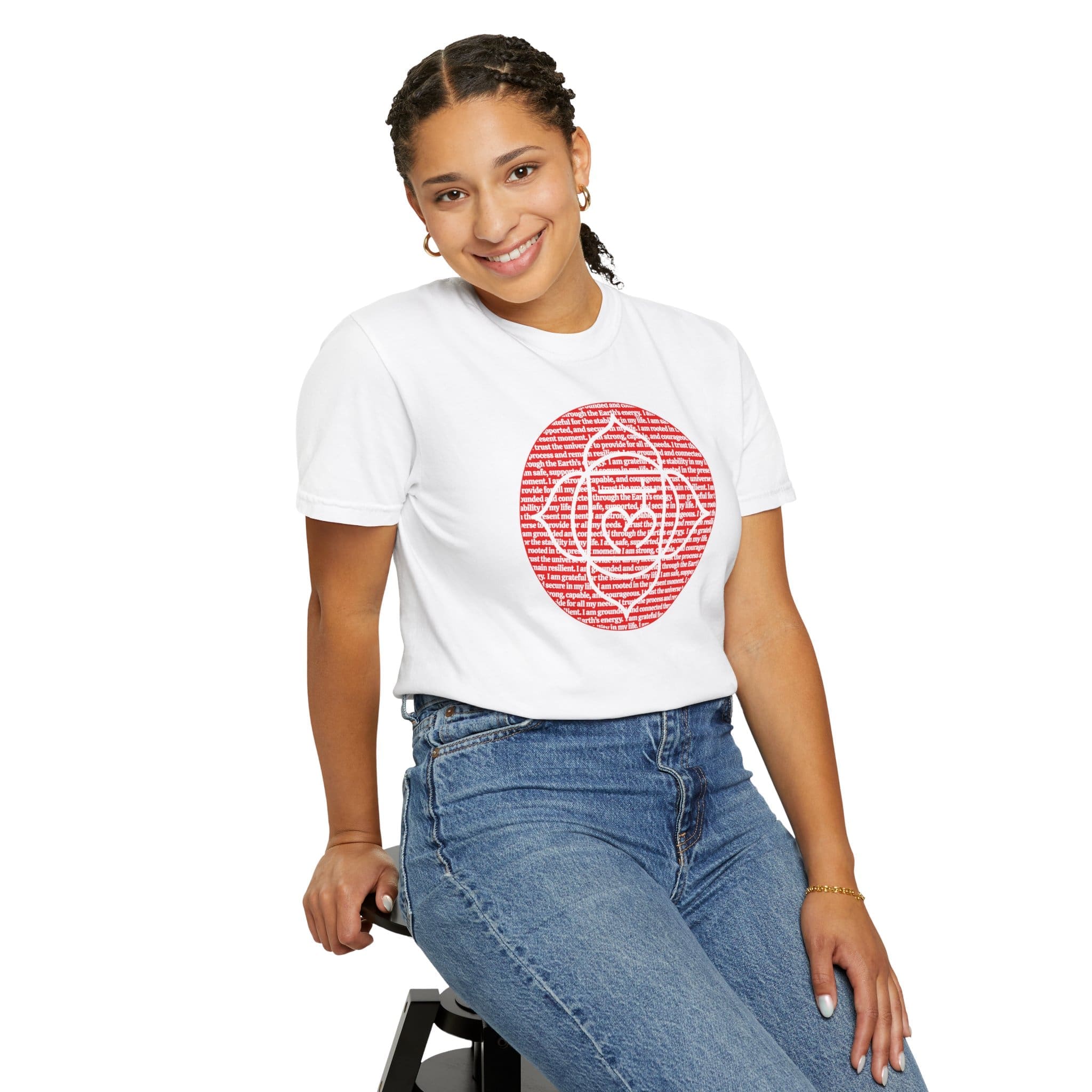 Root Chakra Affirmations Heavyweight T-Shirt - Image 6