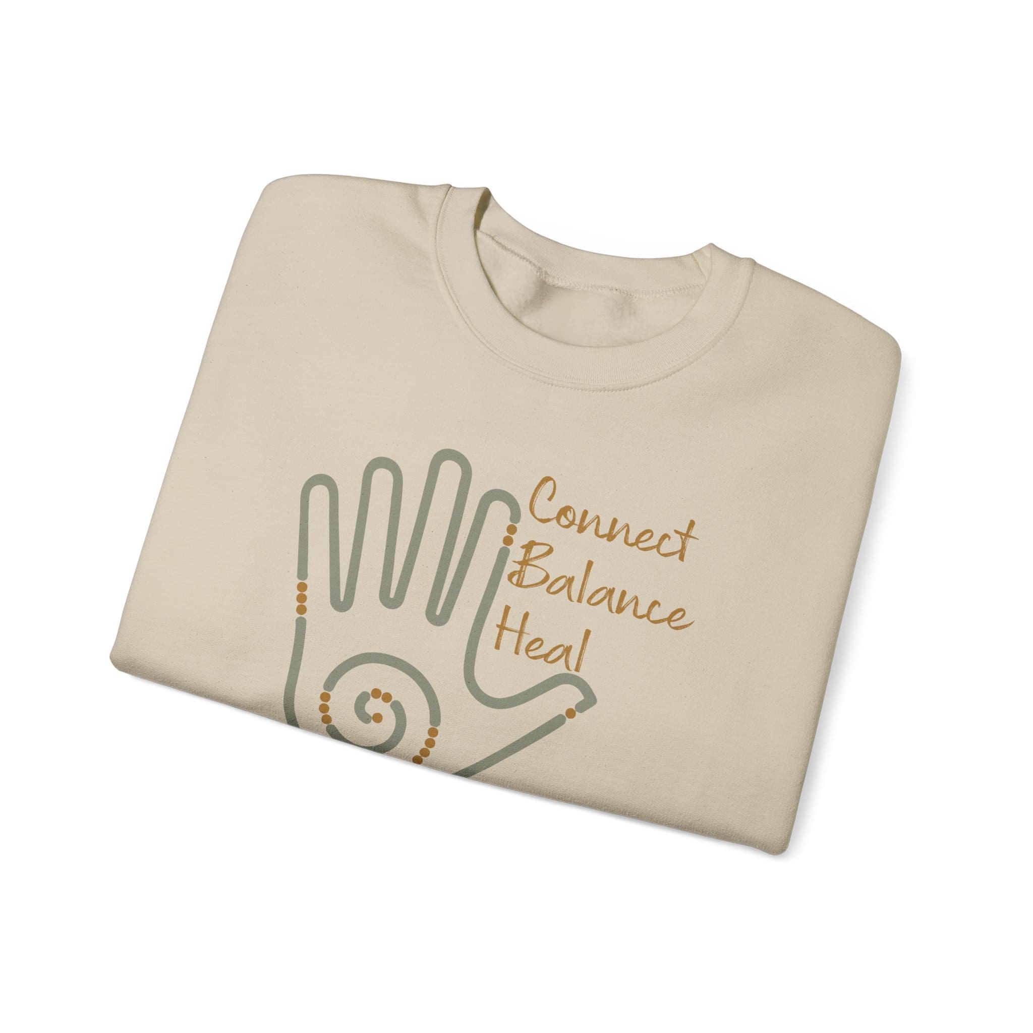 Connect, Balance, Heal - Reiki Hand Crewneck Sweatshirt - Image 8