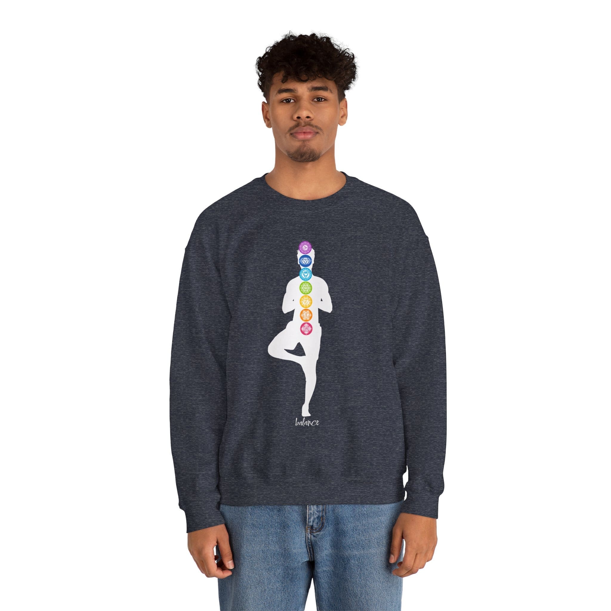 Balance - Chakra Crewneck Sweatshirt with Male Silhouette - Image 23