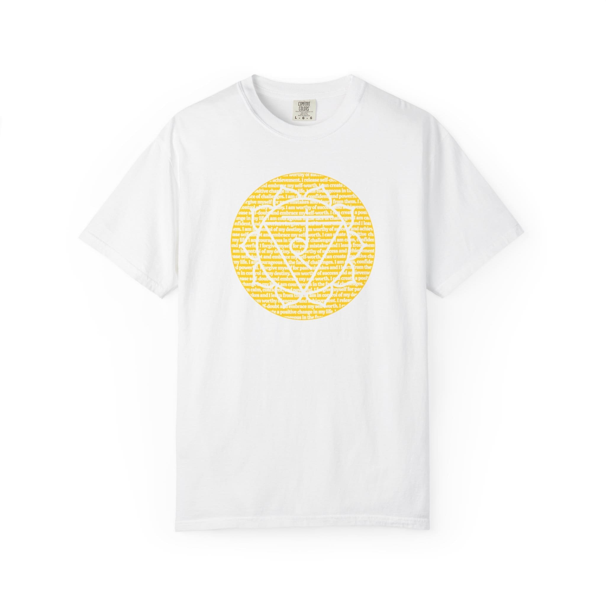 Solar Plexus Chakra Affirmations Heavyweight T-Shirt - Image 8