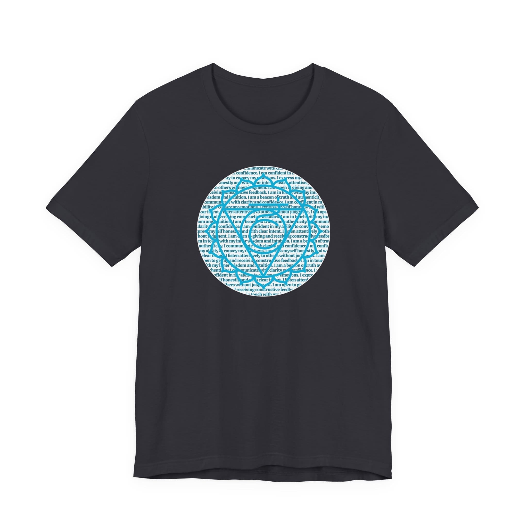 Throat Chakra Affirmations Lightweight T-Shirt - Blue Text - Image 16