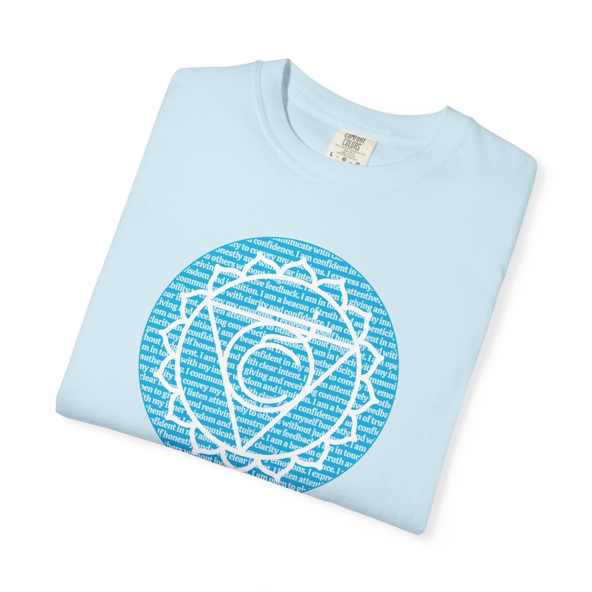 Throat Chakra Affirmations Heavyweight T-Shirt - Image 4