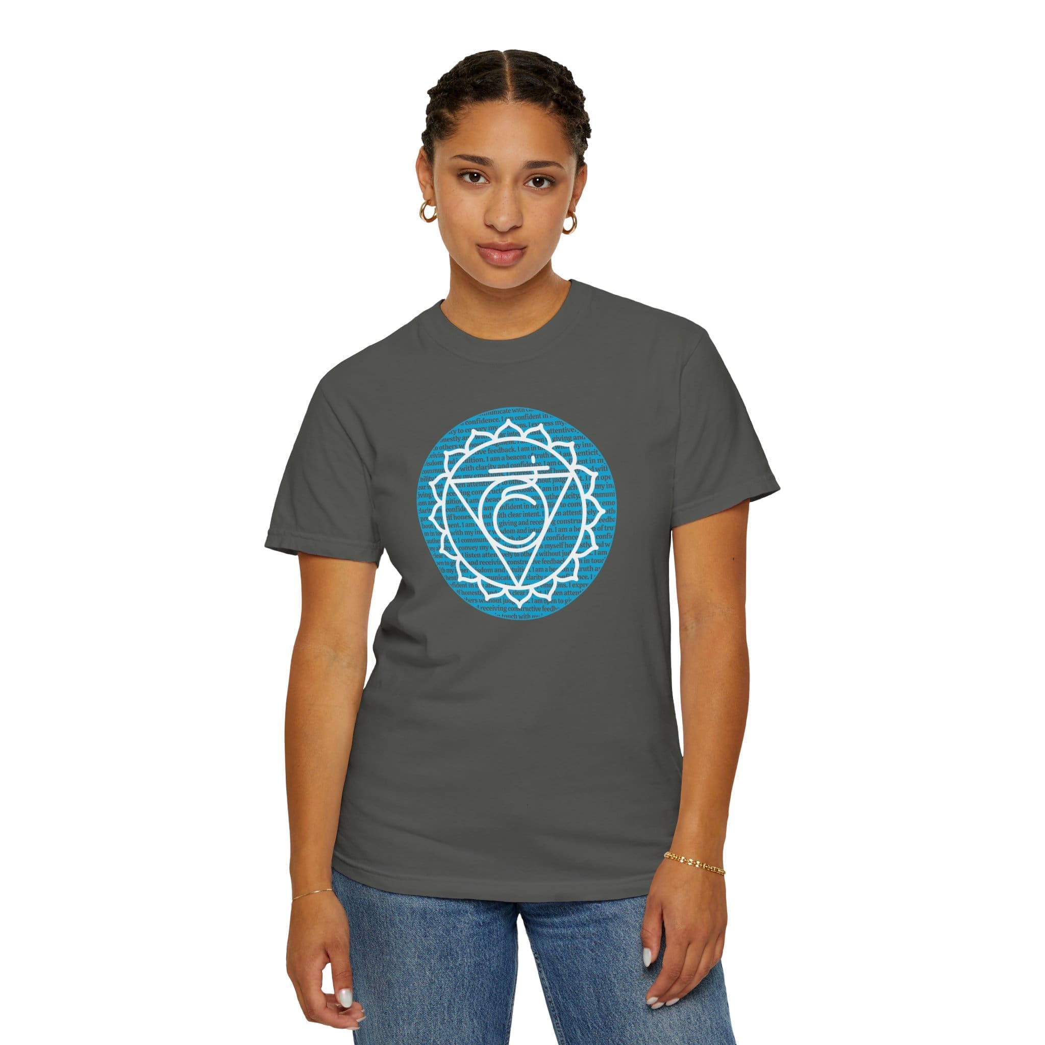 Throat Chakra Affirmations Heavyweight T-Shirt - Image 19