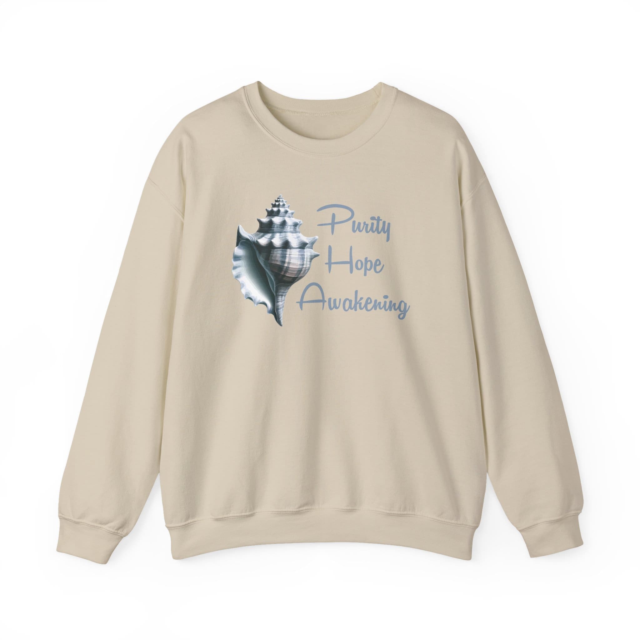 Purity, Hope, Awakening -Conch Shell Crewneck Sweatshirt - Image 7