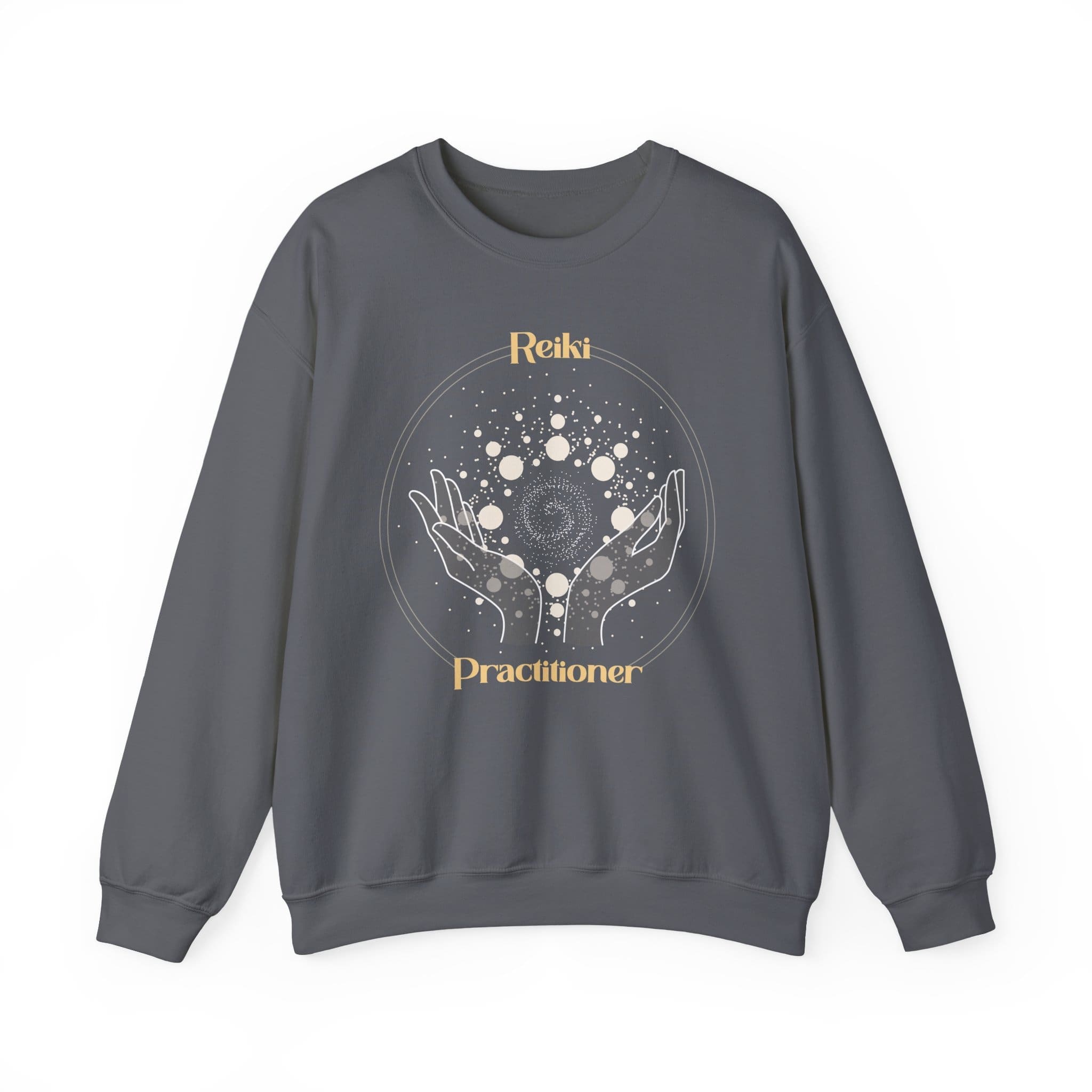 Reiki Practitioner - Crewneck Sweatshirt with Yellow Text - Image 12