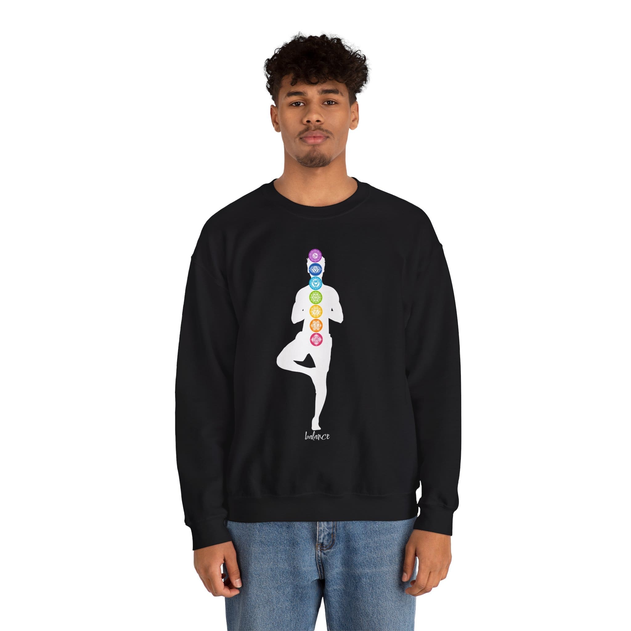Balance - Chakra Crewneck Sweatshirt with Male Silhouette - Image 15