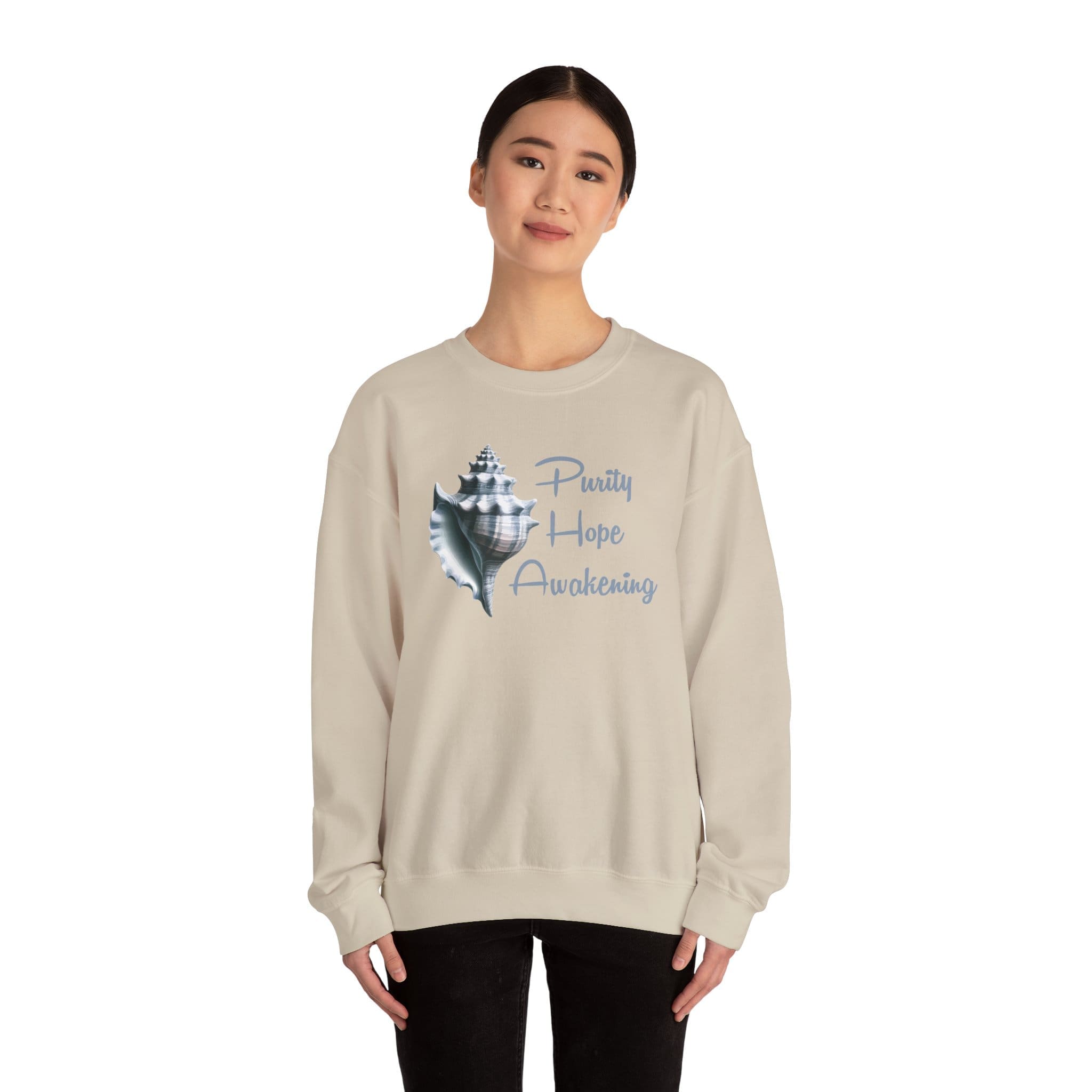 Purity, Hope, Awakening -Conch Shell Crewneck Sweatshirt - Image 10