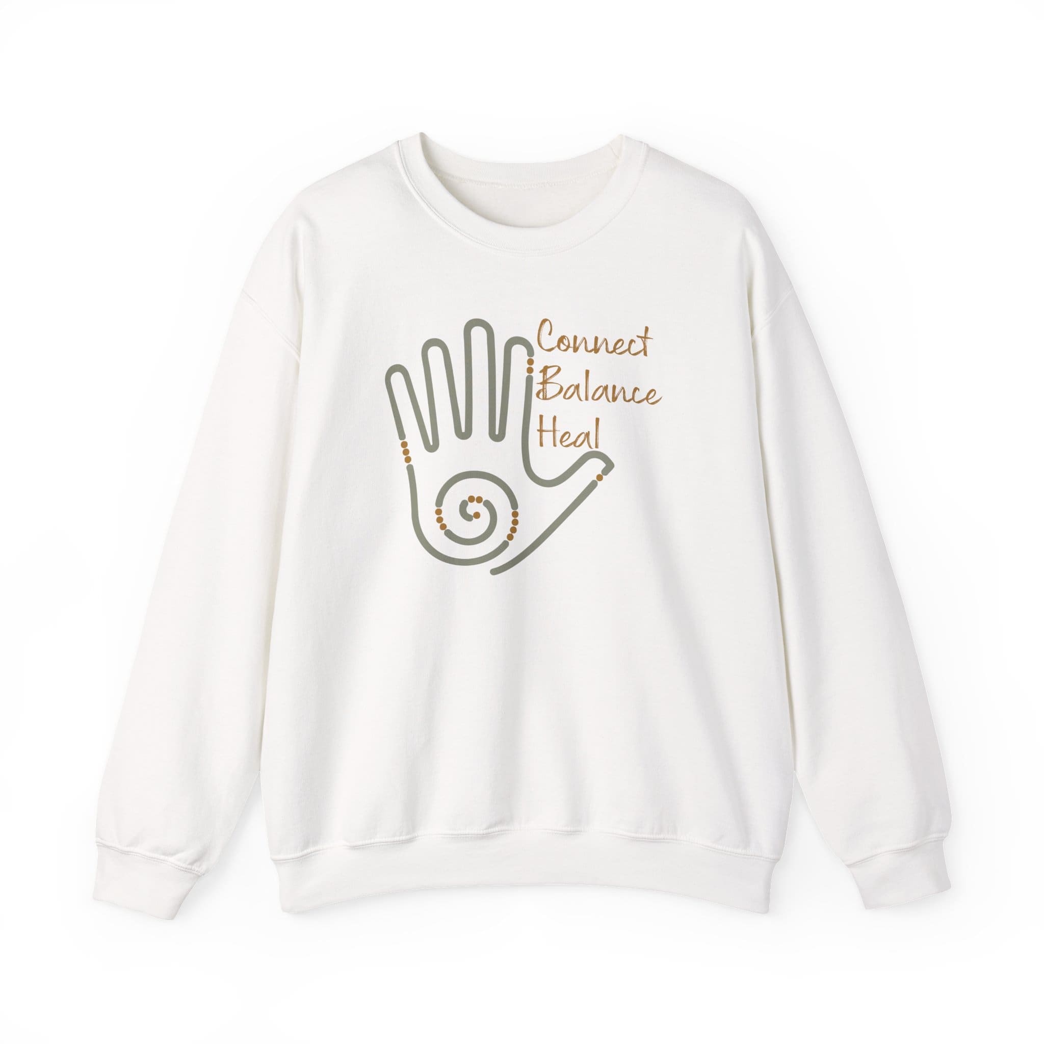 Connect, Balance, Heal - Reiki Hand Crewneck Sweatshirt - Image 3