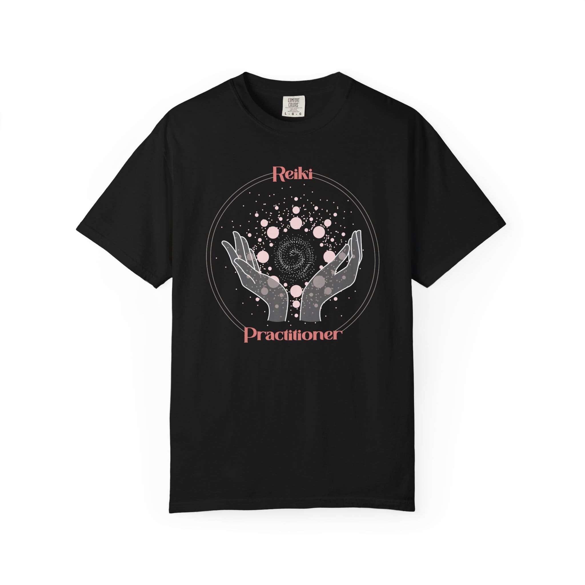 Reiki Practitioner - Heavyweight T-Shirt with Pink Text - Image 8