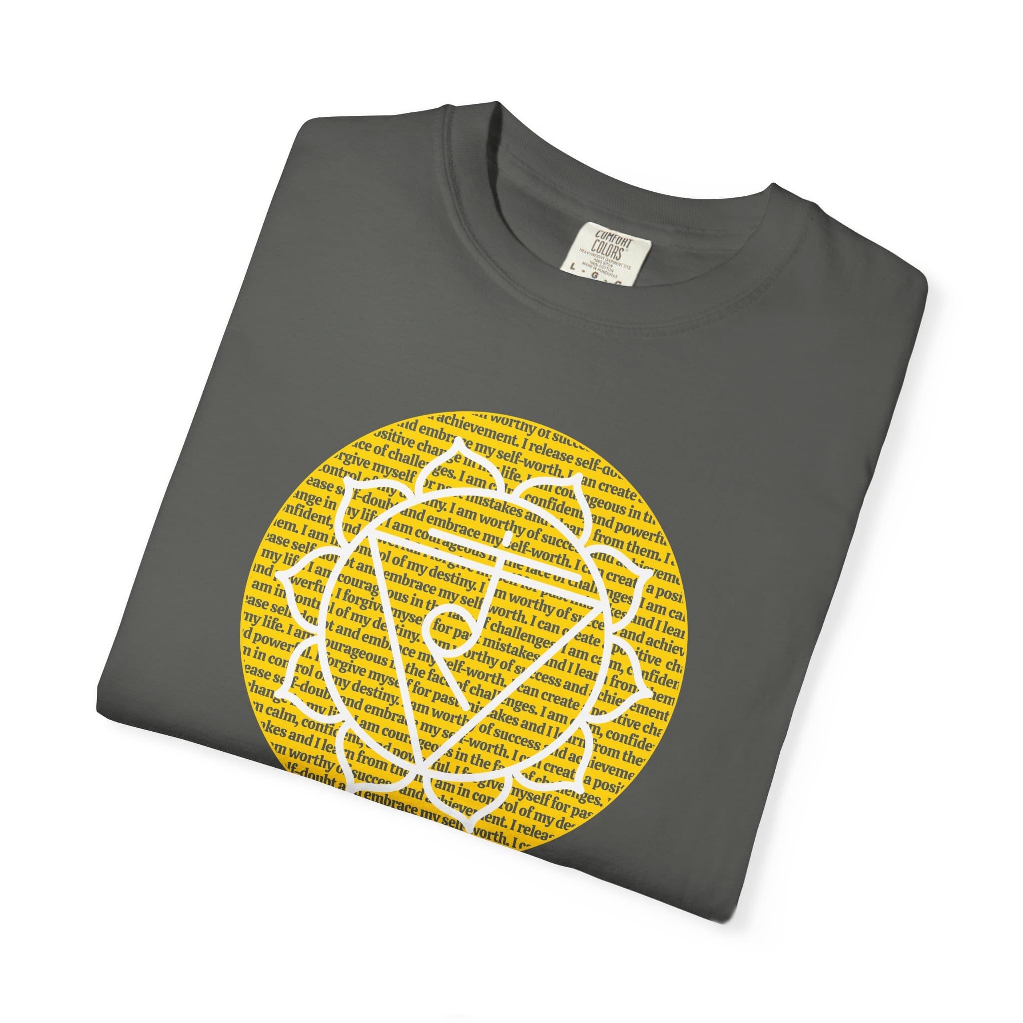 Solar Plexus Chakra Affirmations Heavyweight T-Shirt - Image 17